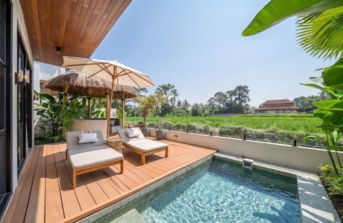 Melayang Villa | Tropical 2BR in Ubud's Ricefields w Pool & Garden