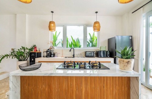 Padonan Villa | Tropical 3BR Canggu Stay w Pool, Balcony & Office