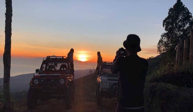 a very interesting tour held on top of Mount Batur, 4wd jeeps tour in Bali