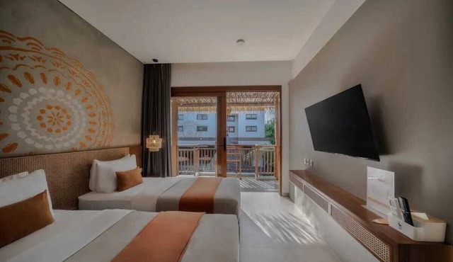 Cozy Twin Bedroom Best Surf Hostel in Canggu in Badung
