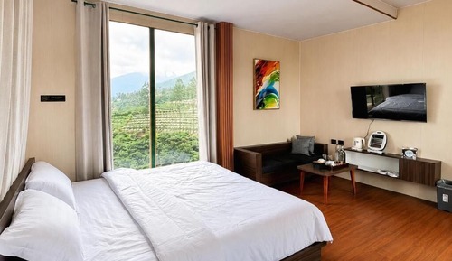 Deluxe Double Room, 1 Queen Bed, Kitchen, Mountain View