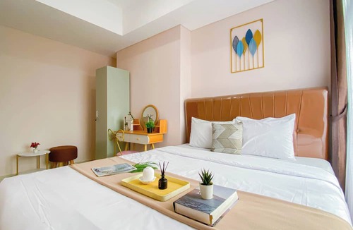 Cikarang Apartment | Soft Pastel Minimalist 3Br At Pollux Chadstone Apartment