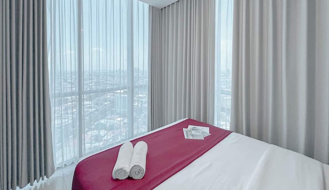 Combined Grey Toned 2Br Apartment At The City Square Surabaya in Surabaya