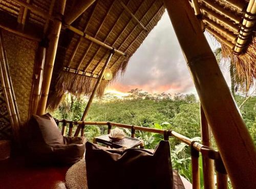 Rafka Bamboo House With Jungle Views in Seribatu